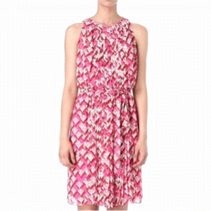 Diane Von Furstenberg Ria Pleated Halter Dress